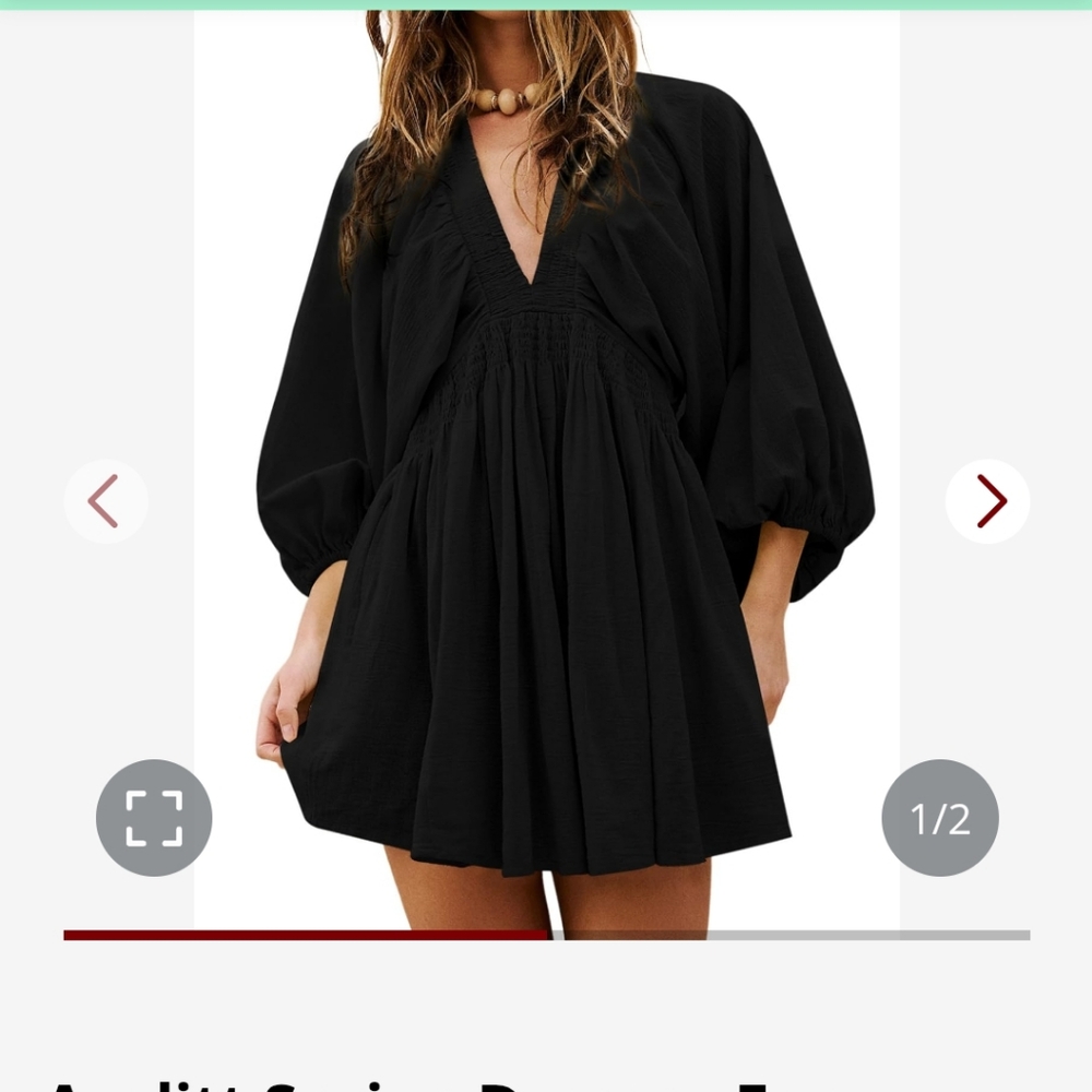 Acelitt M Spring Dress Black Casual